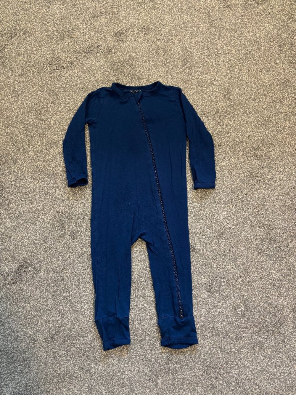 Kyte Baby teal blue 2-way zipper sleeper